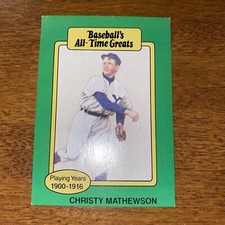 1987 Hygrade Baseball's All-Time Greats Christy Mathewson Card! A22