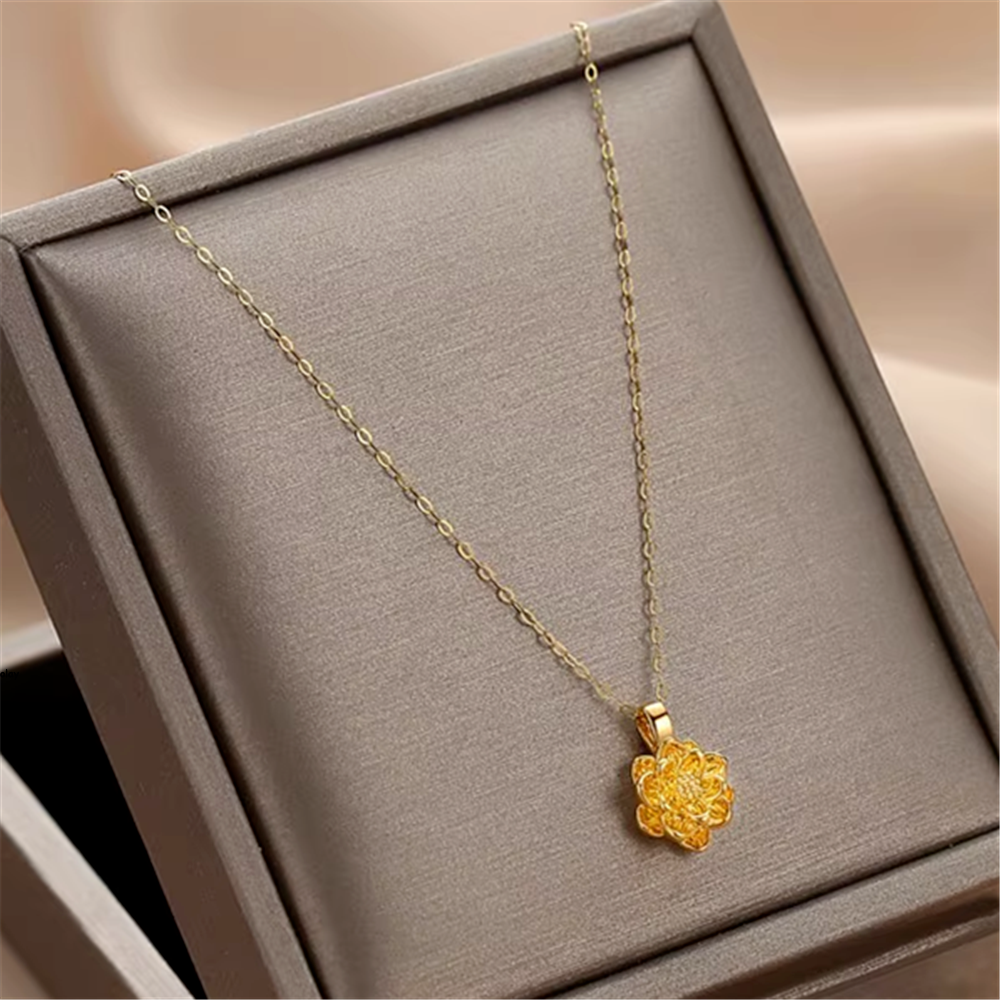 Lotus Gold 24ct Gold Chain Price 22 KT GOLD LOTUS LEAF CHAIN