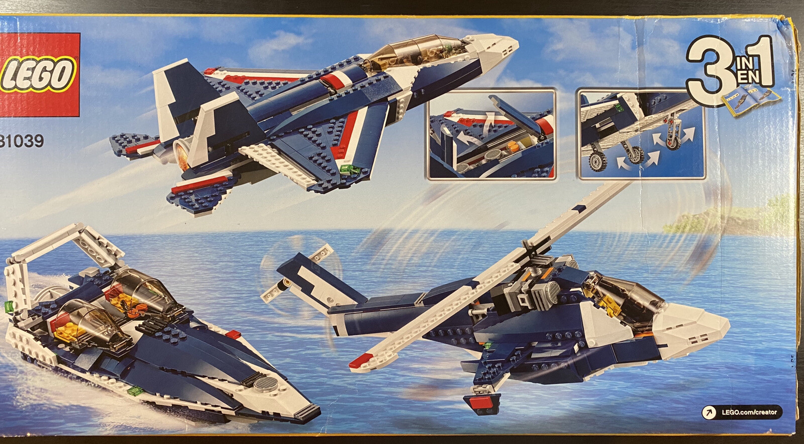 lego creator blue power jet