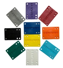 Century Skateboard Riser Pads 1/8 in - Universal (old & new school) Color Choice
