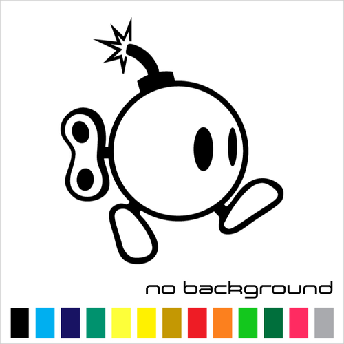 Bob-Omg Bomb Sticker Vinyl Decal Super Mario Bros Nintendo Car Window Wall Decor - Picture 4 of 17