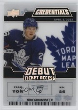 2022 Credentials Debut Ticket Access Acetate /249 Nicholas Abruzzese Nick 1n7a