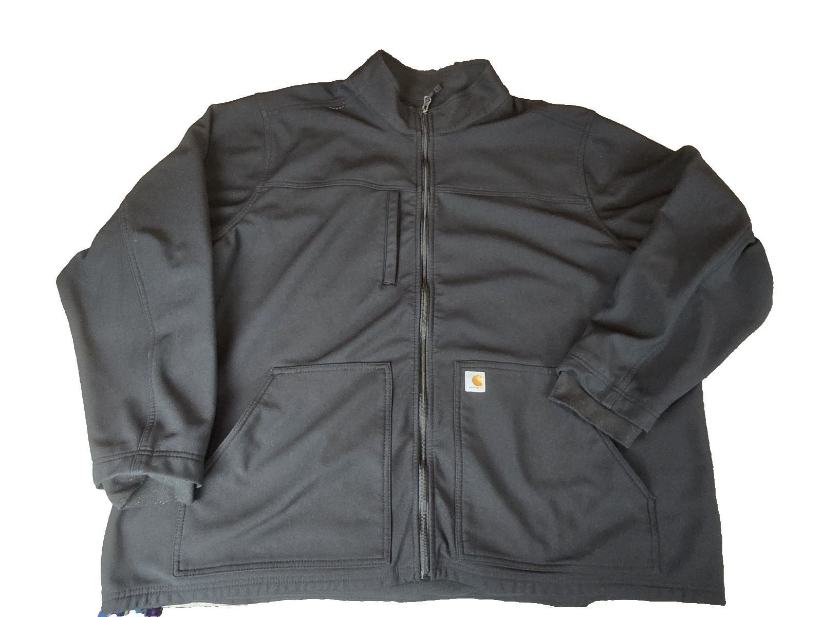 Chaqueta Médica Carhartt Para Hombre Resistente Flex Peak Bonded Polar Negra 3XL Ajuste Moderno