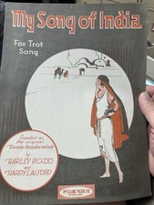 O 1921 St. Paul Minnesota Exotic Sheet Music MY SONG OF INDIA by Harley Rosso