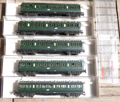 Fleischmann H0 IN Set 5x Eilzug-Schnellzug-Abteilwagen The DRG Epoch 2 IN Boxed