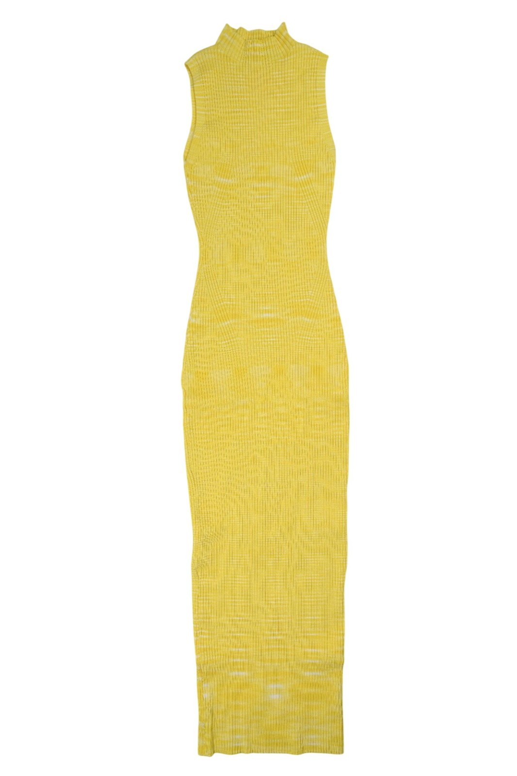 By Johnny Riley Rib Panel Knit Midi Dress in Lemon