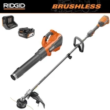 18V Brushless 14 in. Cordless Battery String Trimmer and Leaf Blower 2-Tool
