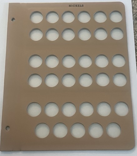 DANSCO COIN ALBUM BLANK EXTRA PAGE FOR NICKELS