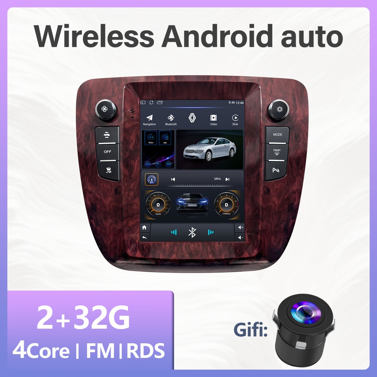 For 2007-2013 GMC Yukon Chevy Tahoe Suburban Apple CarPlay Car Radio Stereo GPS