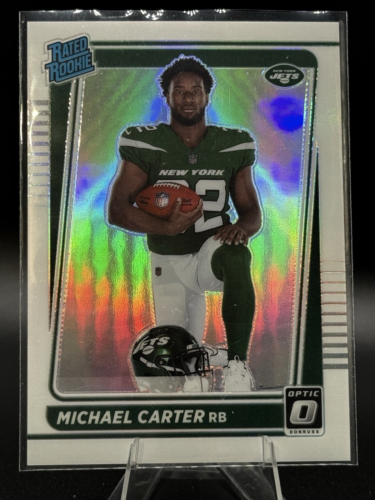 2021 Donruss Optic Michael Carter Rated Rookie Holo Variation SP Prizm #235 RC