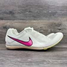 Nike Zoom Rival Multi-Event White/Pink Track Field Spikes DC8749-101 Men's Sz 14