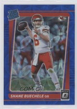 2021 Panini Donruss Optic Rated Rookie Blue Scope Prizm Shane Buechele #298 7l6