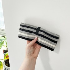 Ivivva Gray Stripe Stripe Fleece Ear Warmer Headband