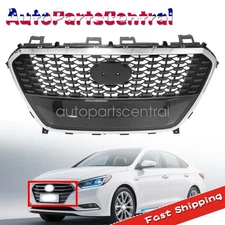 For 2016-2017 Hyundai Sonata Hybrid Front Upper Grille Black 86350E6000