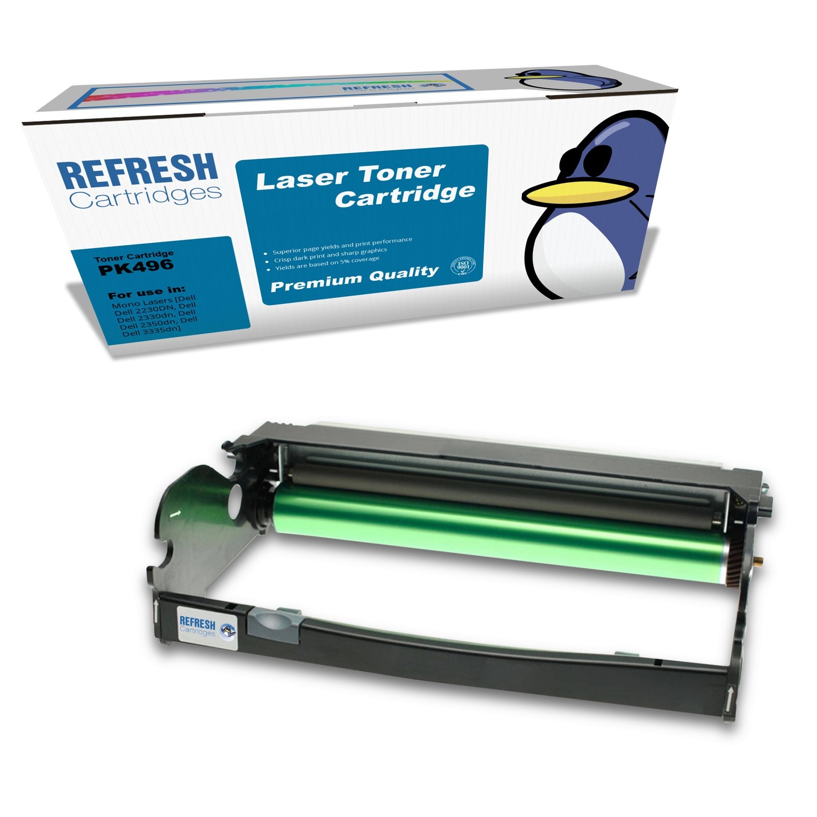 Refresh Cartridges Black Imaging Drum 593-10338 Compatible With Dell Printers