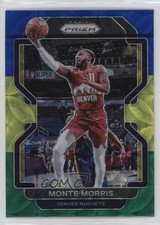2021-22 Panini Prizm Choice Blue Yellow & Green Prizm Monte Morris #16 2r8