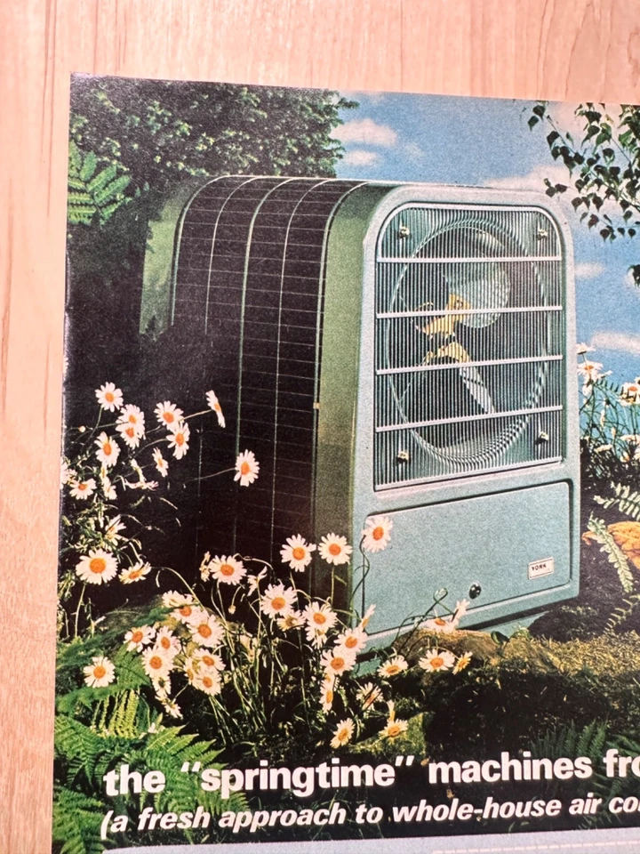 1976 York Springtime Machines Flower Air Conditioner HVAC Vintage Print Ad Borg - Image 2 of 3