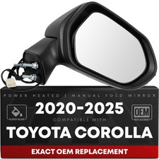 Passenger Side Mirror For Toyota Corolla Power Heated Manual Fold Convex Sign...