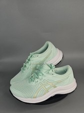 Asics Contend 8 GS Running Shoes Kids Size 1 Mint Green Low Top Lace Up Sneakers