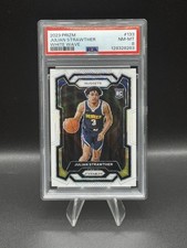 2023-24 Panini Prizm Julian Strawther #133 White Wave Rookie Card /38 PSA 8