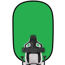 Green Screen Backdrop, 58In Portable Green Screen Chair with Stand Double Sided