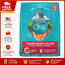 Purina ONE Tender Selects Blend Salmon Flavor Dry Cat Food, 22 lb Bag 1.33 per pound