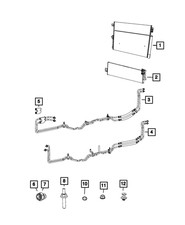 Genuine Mopar Oil Cooler Pressure And Return Hose And Tube 68249708AC
