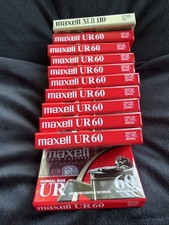 11 Maxell Cassette Tapes 10 Normal Bias UR 60  1 High Bias XLII 110 SEALED