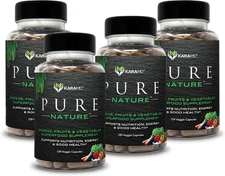 KaraMD Pure Nature | Greens, Fruit and Veggies 120 Count (Pack of 4) 