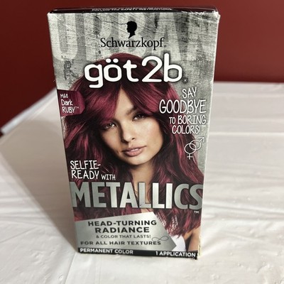 Got2b Metallic Permanent Hair Color M68 Dark Ruby