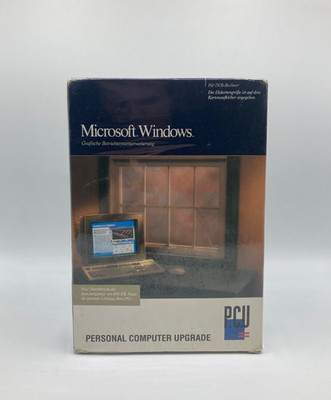 RARE Vintage Microsoft Windows PCU Personal Computer Upgrade - Big Box DEUTSCH -