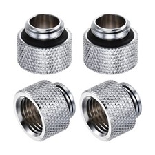 4pcs Male to Female Extender Fitting G1/4 x 10mm for Water Cooling System Silver