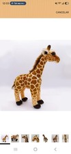 Realistic Standing Giraffe Plush Toy Bring the savanna to life with this...