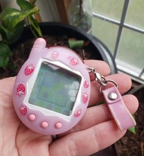 Tamagotchi Connection Plus Strawberry Milk Shell Japanese TESTED