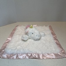 Cloud Island Unicorn Baby Girl Lovey Plush Soft Security Blanket Pink  White