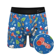 Shinesty "The Baked Goodies" Christmas Cookies Ball Hammock® Pouch Boxer Briefs