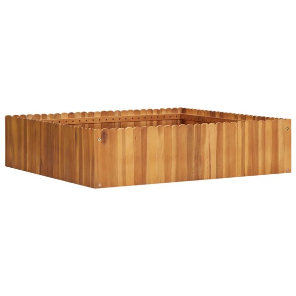 Garten-Hochbeet 100 X 100 X 25 Cm Massivholz Akazie-image