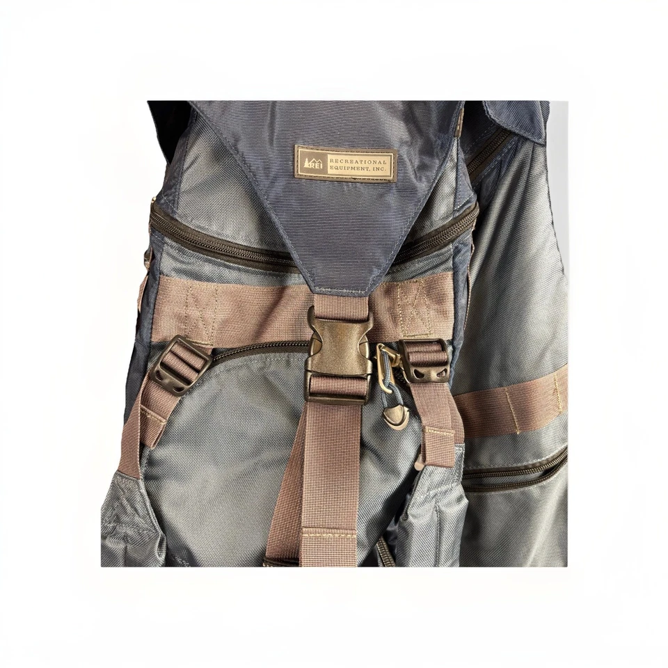 Mochila de viaje REI Grand Tour 80L azul y grafito senderismo al aire libre 32x15x12 Foto 2 de 4