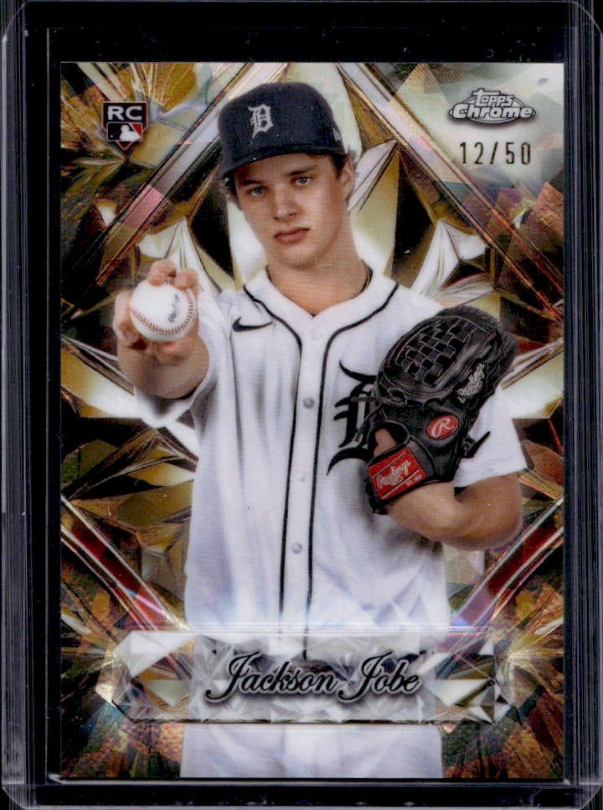 2025 Topps Chrome Sapphire Jackson Jobe Selections RC Gold Refractor #/50 Tigers