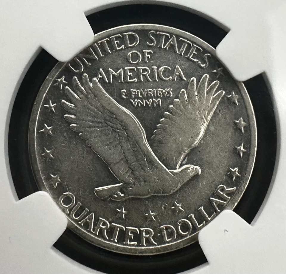 1919 Standing Liberty Quarter NGC VF Details (Cleaned) Type 2 25c Silver - Image 2 of 4