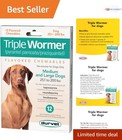 Dog Wormer Tablets for Medium & Large Dogs 12 Count Treats 7 Worm Types