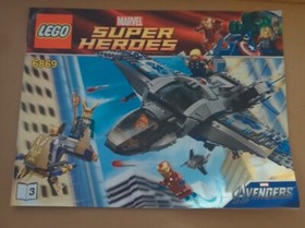 2012 LEGO MARVEL AVENGERS 6869 QUINJET AERIAL BATTLE LOKI THOR 100% COMPLETE