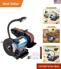 Professional Belt Sander, 8" Disc Sander and 4 x 36 in. Belt Sander with 5A I...