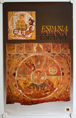 Plakat Tourismus Spanien 1976 ESPAÑA GERONA - TAPIZ DE LA CREACION - 62x100 cm
