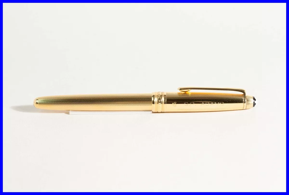 Montblanc Solitaire 24K VERMEIL 925 STERLING Silver 144 Fountain Pen S R ADAMS
