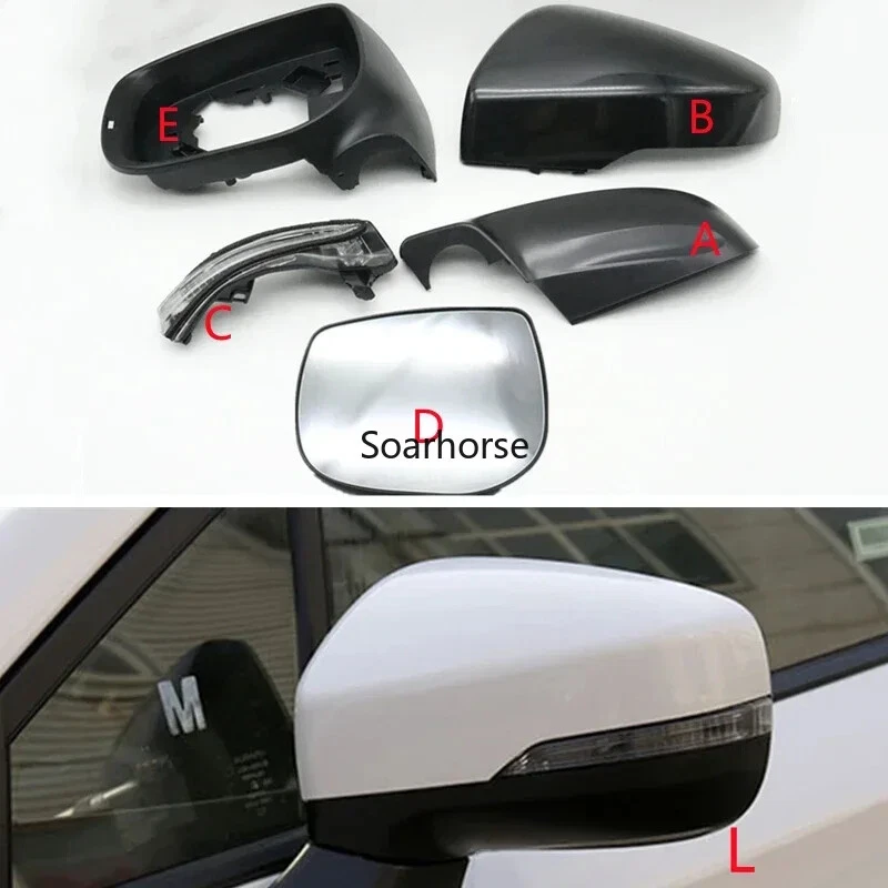 Carcasa de espejo cubierta inferior marco de vidrio para Subaru Forester XV Crosstrek Outback Foto 2 de 4