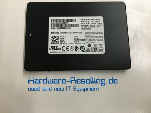 Dell 512GB SSD 2,5" Zoll SATA 3 Samsung MZ-7LN512F MZ7LN512HAJQ-000D1 04724F
