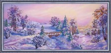 Bead embroidery kit Enchanted Forest needlework kit Art canvas beadwork pattern
