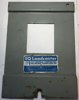 ITE EQ Load Center Dead Front Only 7'' x 5'' One Opening: 2'' x 2.25'' *Some Rust*