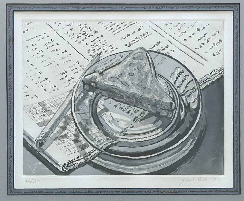Janet Fish “Sandwich Still Life” Aguatinta Grabado Arte Pop Nueva York Mujer Artista Foto 3 de 4